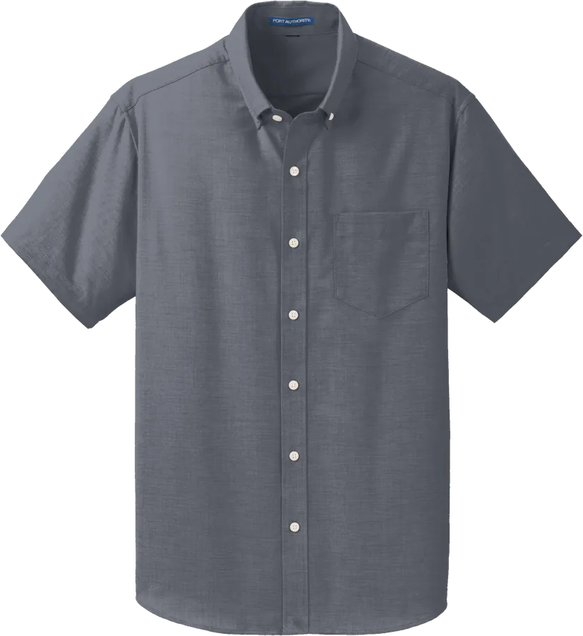 Short-sleeve Oxford, black.