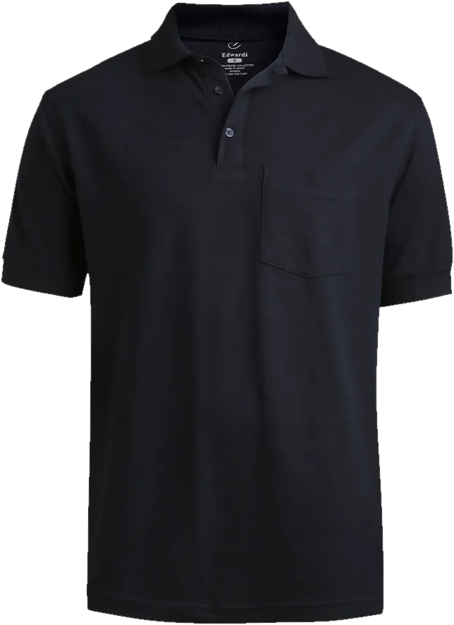 Security polo with pocket, navy.
