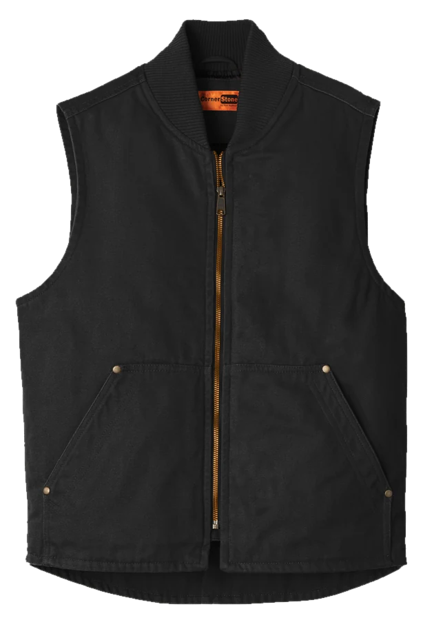 Work vest, black.