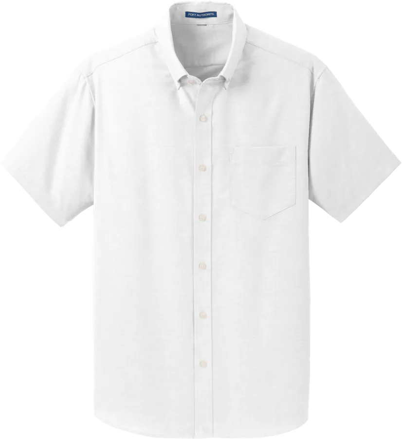 Short-sleeve Oxford, white.