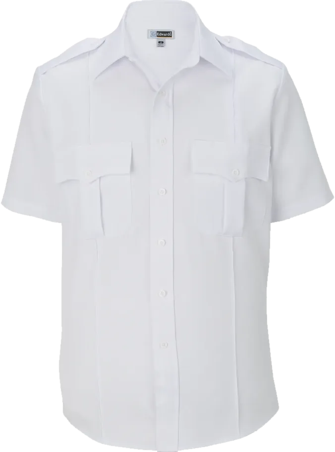 Short-sleeve security shirt, white.