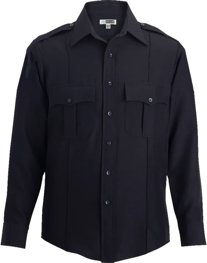 Long-sleeve security shirt, navy.