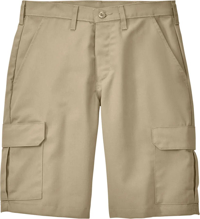 Cargo work shorts, khaki.