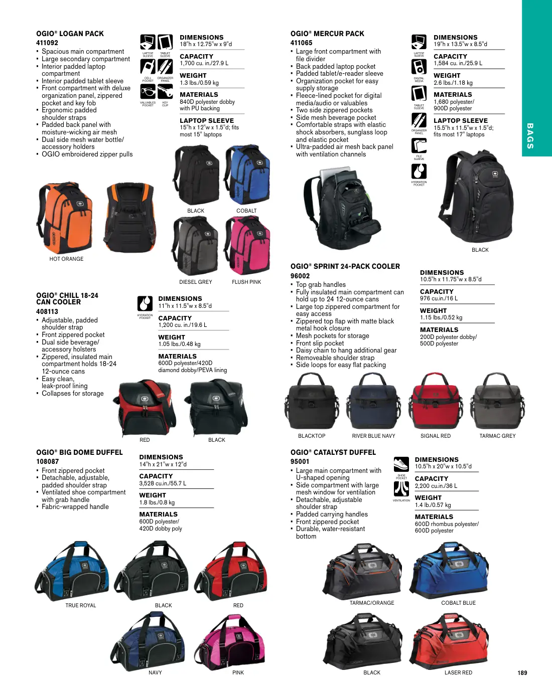 Essentials catalog, page 189 of 208.