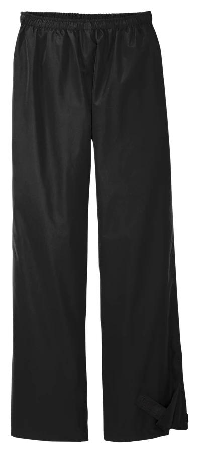 Rain pants, black.