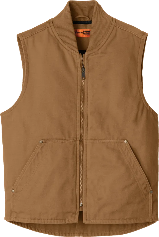 Work vest, duck brown.