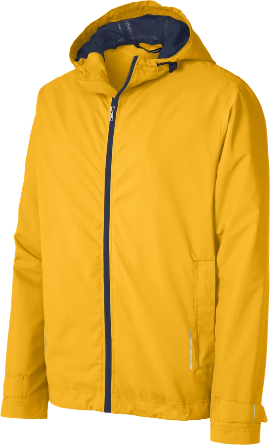 Rain slicker, yellow.