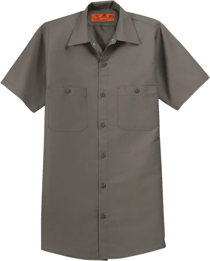 Short-sleeve work shirt, grey.