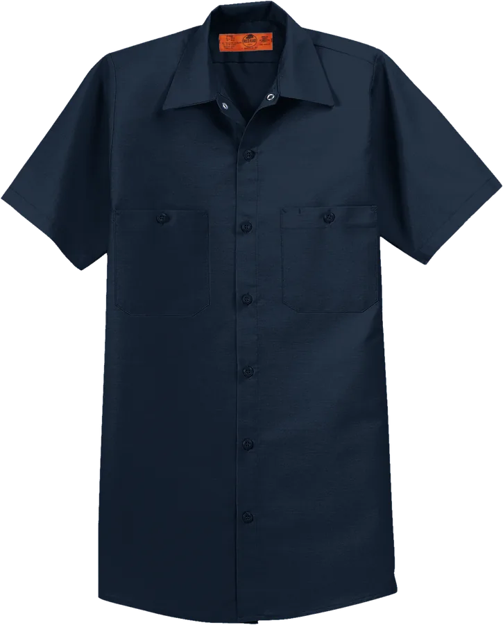 Short-sleeve work shirt, navy.
