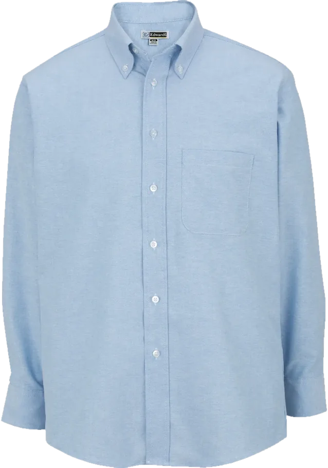 Long-sleeve Oxford, blue.