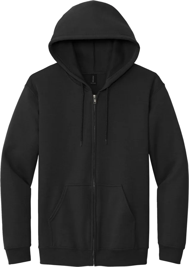Zip hoodie, black.