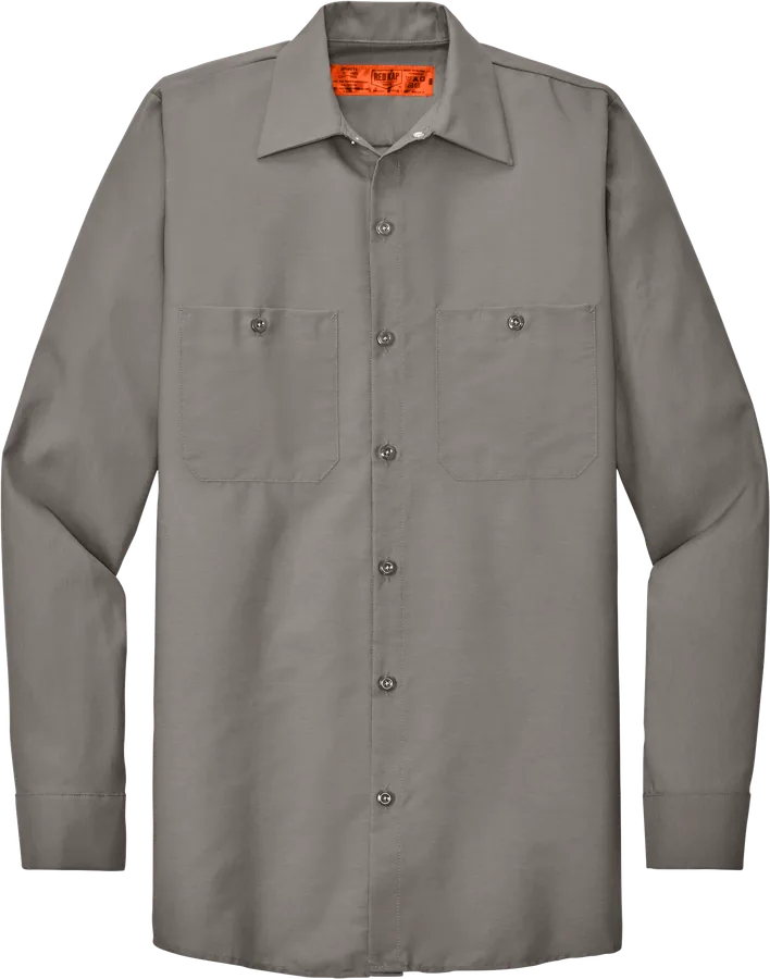 Long-sleeve work shirt, grey.