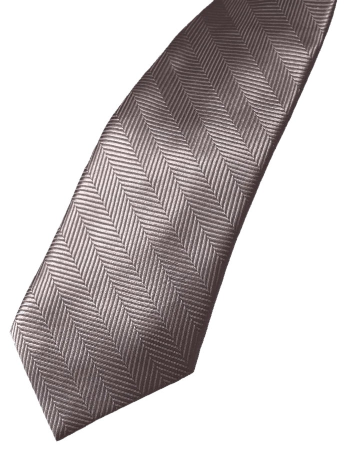 Herringbone tie, titanium.