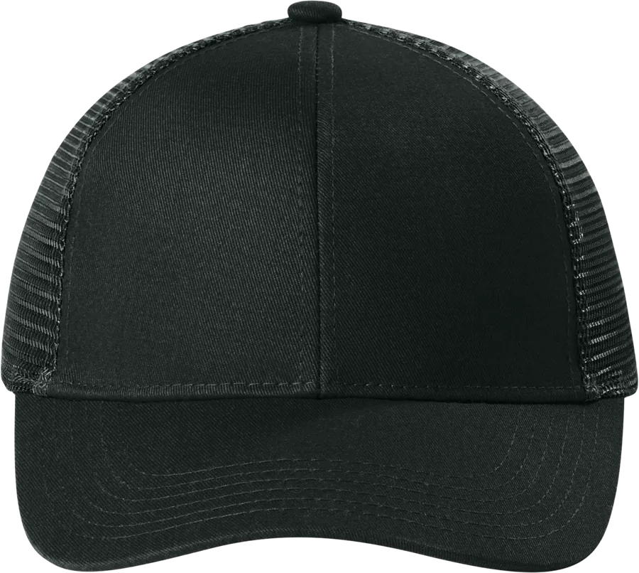 Mesh-back cap, black.
