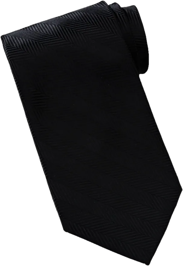 Herringbone tie, black.