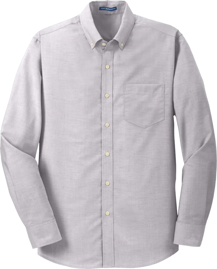 Long-sleeve Oxford, gusty grey.