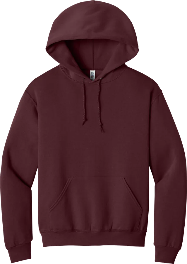 Pullover hoodie, maroon.