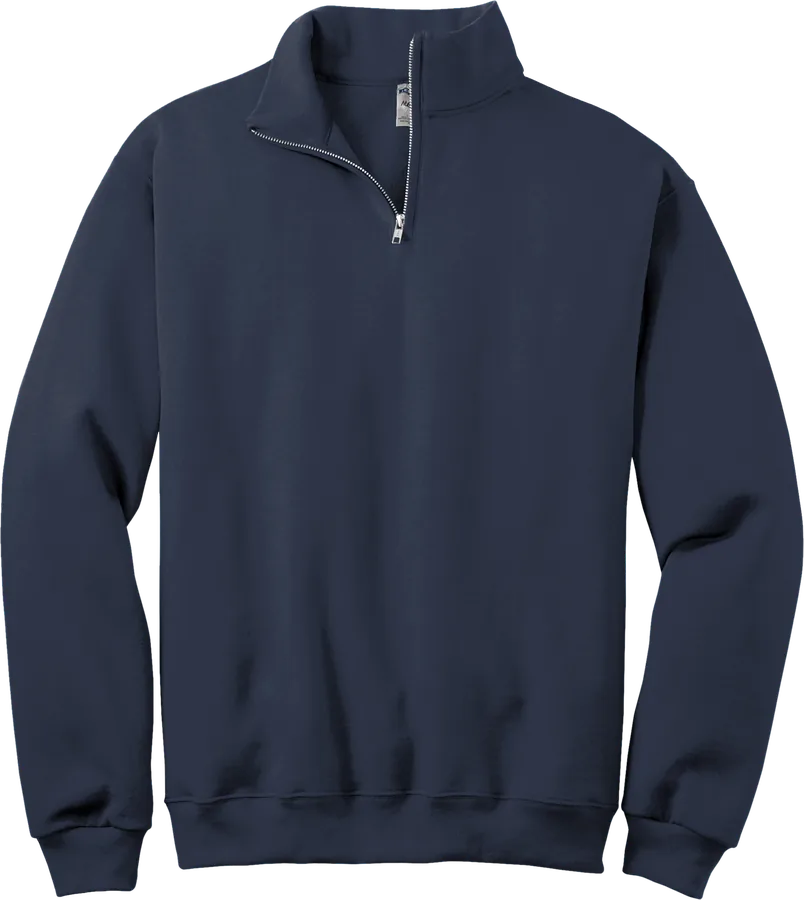 Quarter-zip sweatshirt, navy.