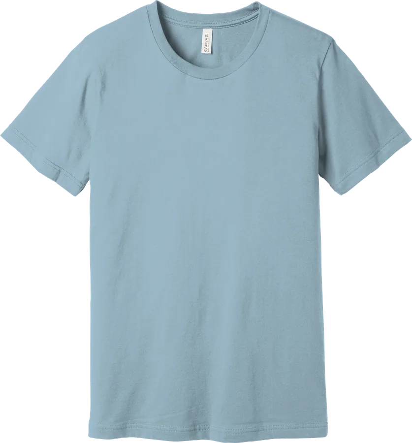 Tee, light blue.