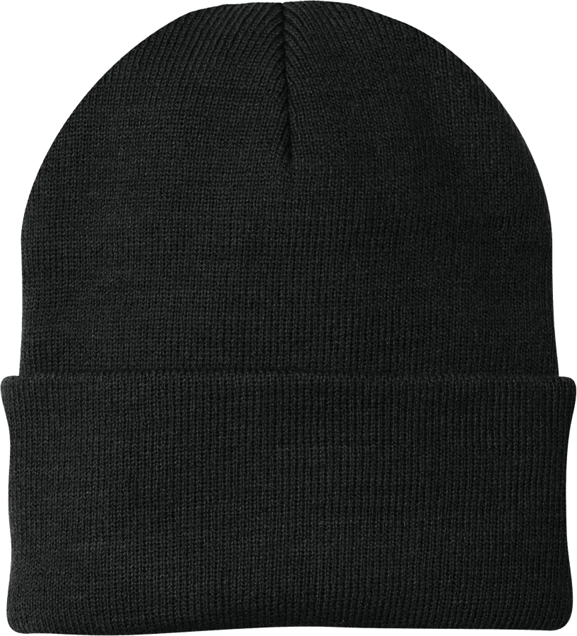 Knit beanie, black.