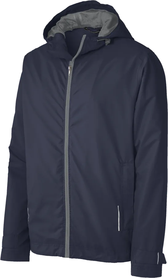 Rain slicker, navy.