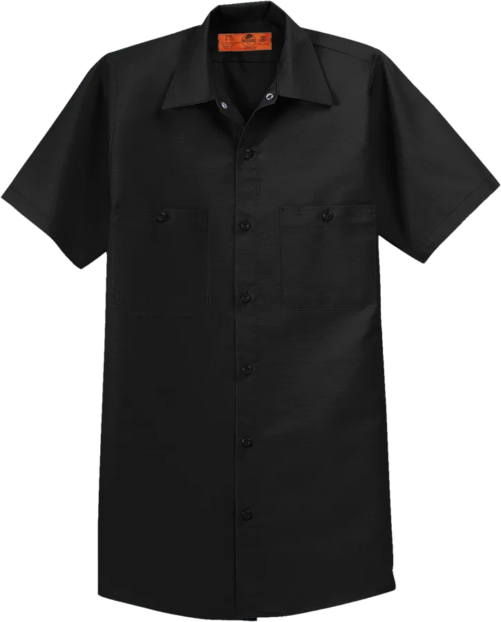 Short-sleeve work shirt, black.