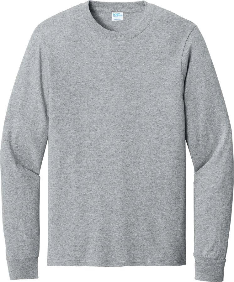 Long-sleeve tee, grey.