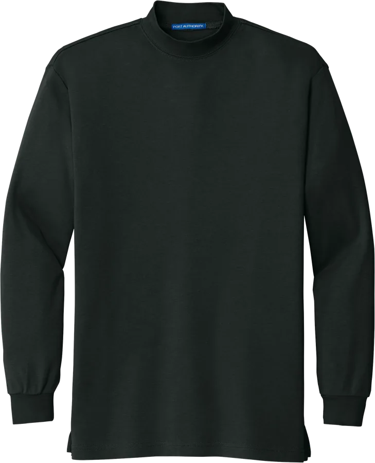 Mock turtleneck, black.