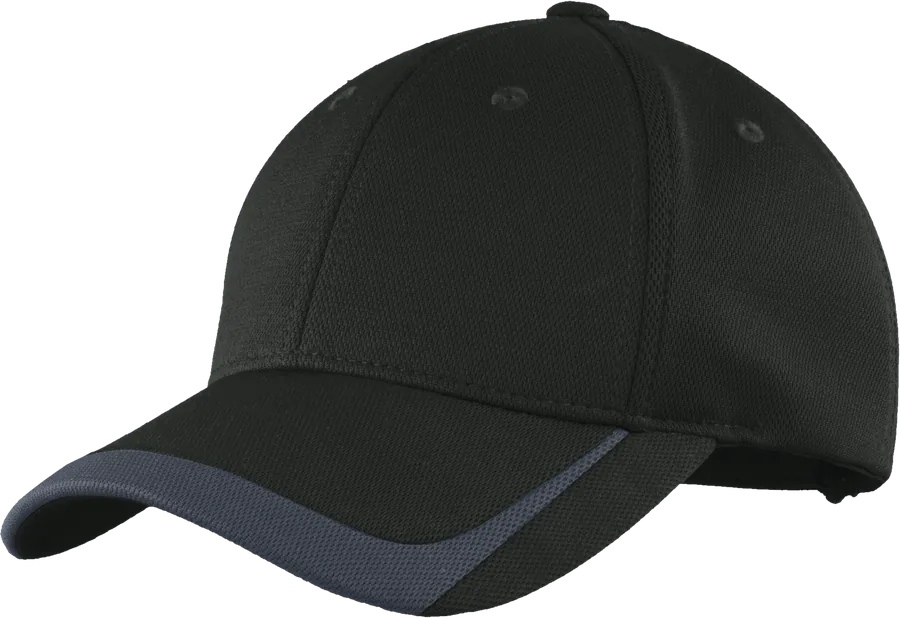Two-tone cap, black.