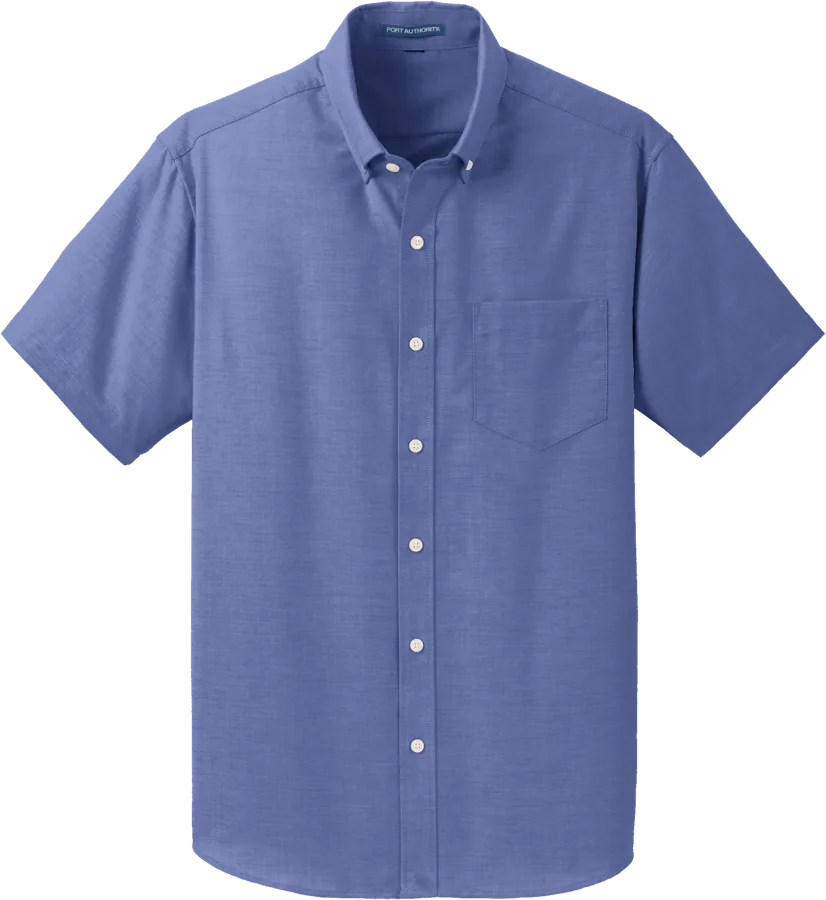 Short-sleeve Oxford, navy.