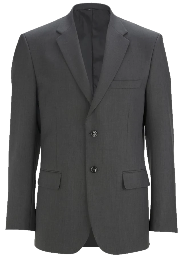 Steel grey suit coat.
