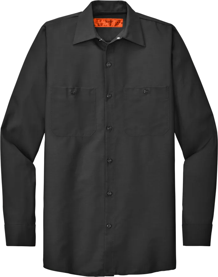 Long-sleeve work shirt, charcoal.