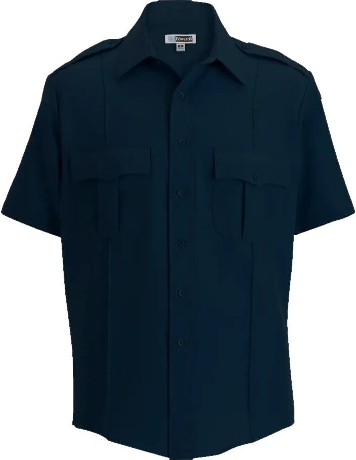 Short-sleeve security shirt, navy.