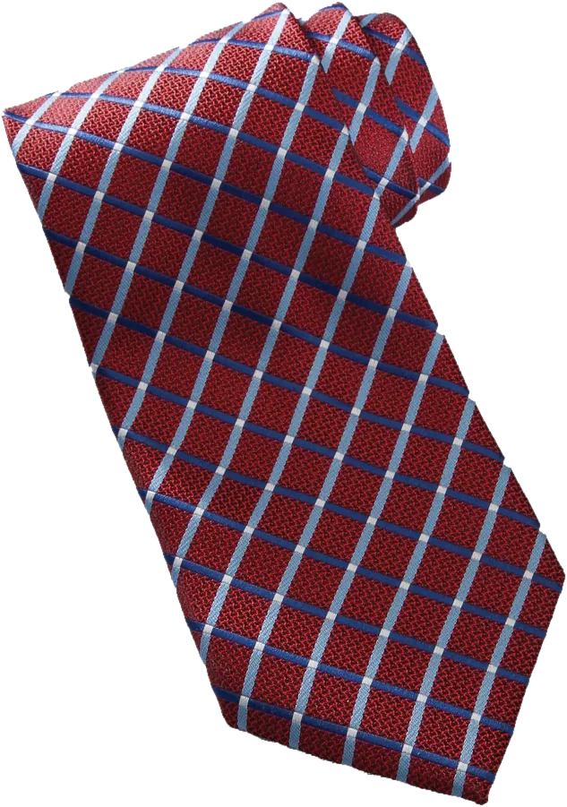 Patterned tie, red.